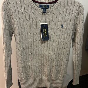Polo Ralph Lauren Gray Cable Knit kids Sweater.

Never used tags still on. 10/12
